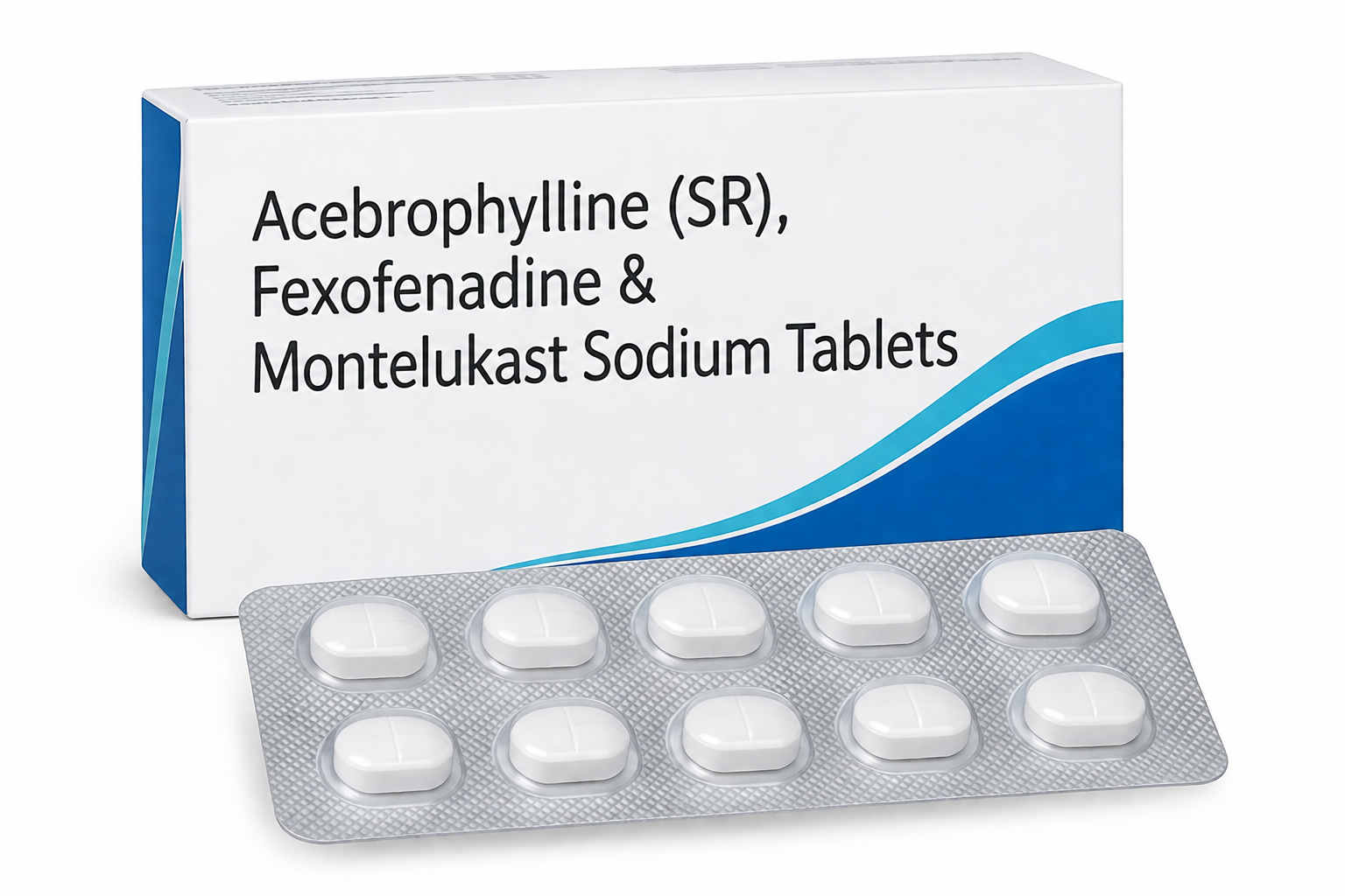 Acebrophylline (SR), Fexofenadine & Montelukast Sodium Tablets